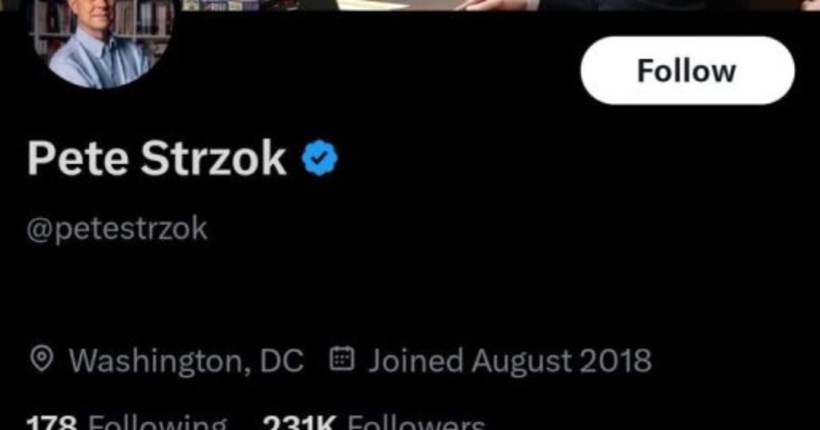 Corrupt Deep Stater Peter Strzok Deletes Tweets – Someone Also Mysteriously Deletes Them from Wayback Machine