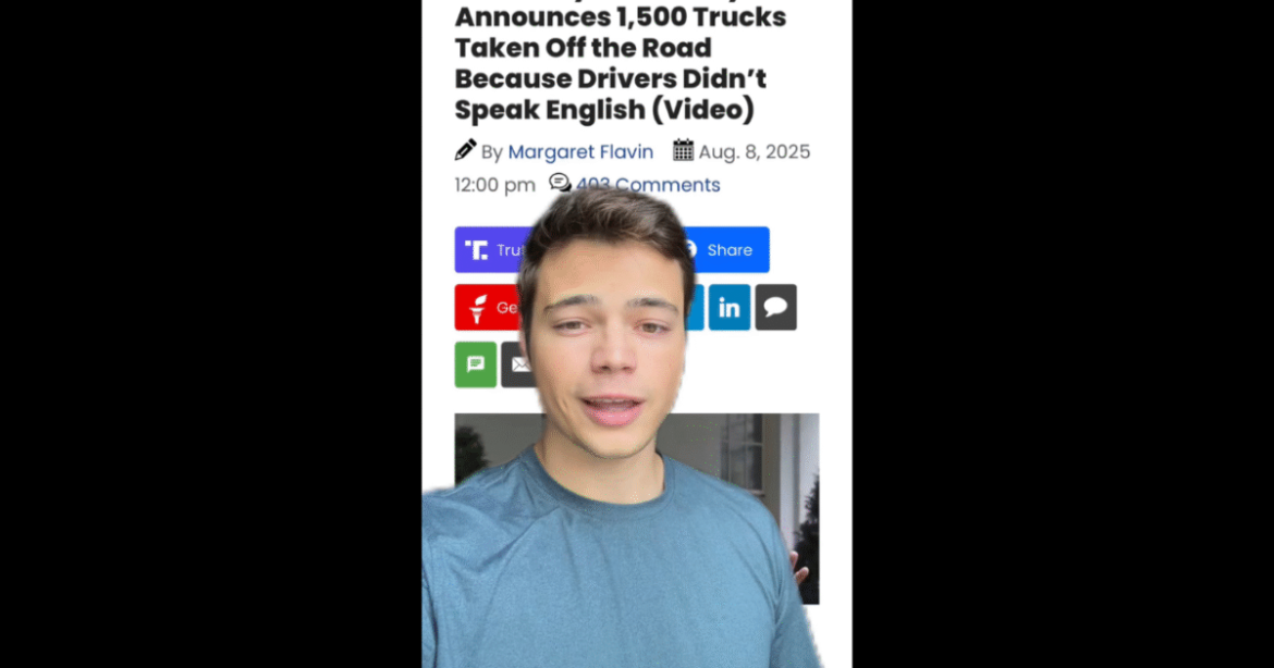 Victor Reacts: If They Can’t Speak English, They Shouldn’t Be Driving a Big Rig (VIDEO)